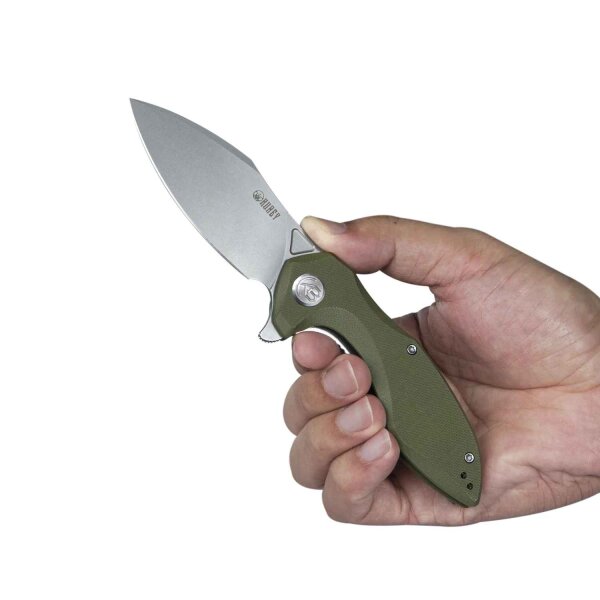Kubey Knife Messer NOBLE Flipper D2 Stahl G10 Griff GREEN