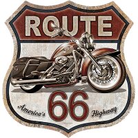Tin Sign Blechschild ROUTE 66 Wandbild Shield Sign 40,6 x...