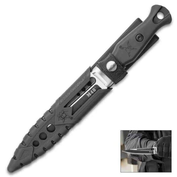 United Cutlery M48 Highland Sgian Messer 2Cr13 Stahl TPR Griff und Scheide