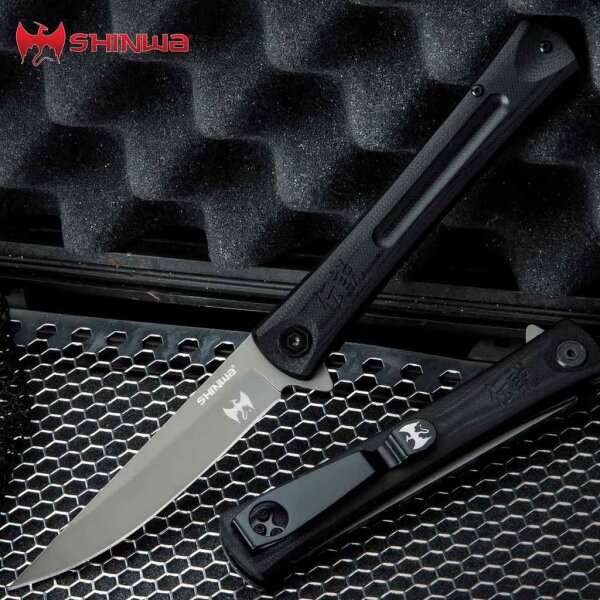 Shinwa Knives BLACK TAITO Messer 3Cr13 Stahl G10 Kugellager