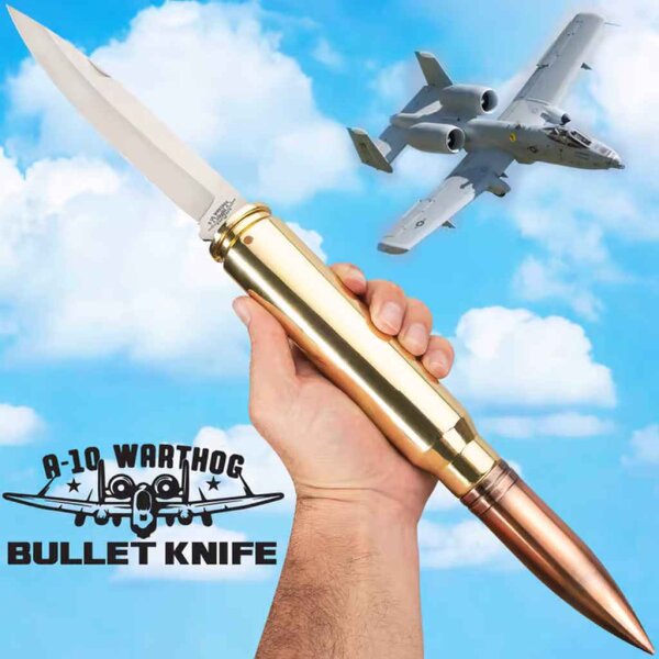 Messer A-10 Warthog Bullet Knife XXL Taschenmesser in Patronenform