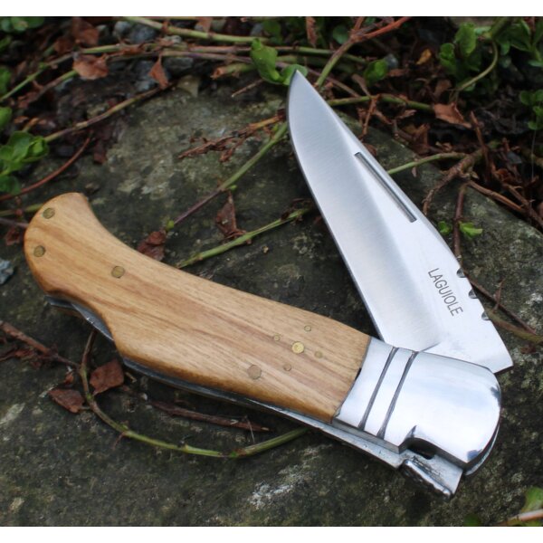 Laguiole CAZA Messer Lockback Brotzeitmesser 3Cr13MoV Stahl Olivenholz