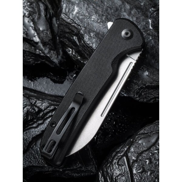 CIVIVI Chevalier C20022-1 Flipper Button Lock 14C28N Stahl G10 Griff BLACK