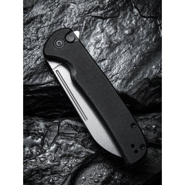 CIVIVI Chevalier C20022-1 Flipper Button Lock 14C28N Stahl G10 Griff BLACK