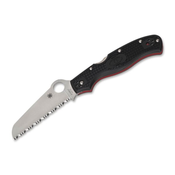 Spyderco Rescue 3 Lightweight Thin Red Line SpyderEdge VG-10 FRN  Schwarz 01SP1157