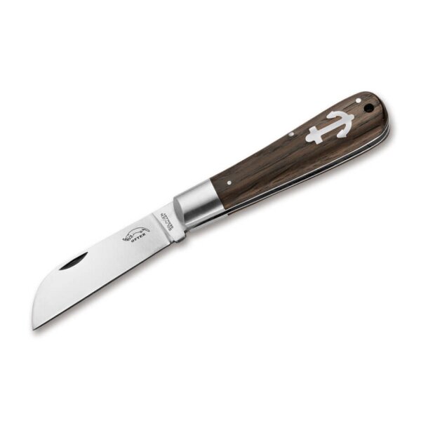 Otter Anker-Messer Groß Räuchereiche C75 Kohlenstoffstahl Eichenholz Braun