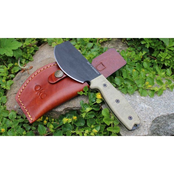 Ontario RAT 3 SKINNER Messer EDC Slicer Full Tang Canvas Micarta