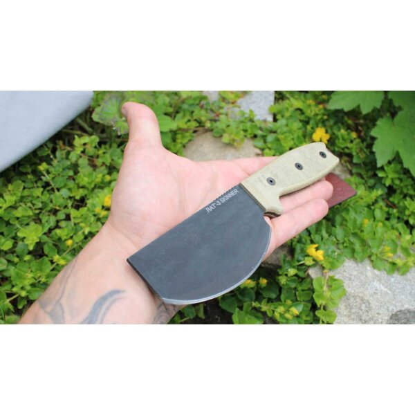 Ontario RAT 3 SKINNER Messer EDC Slicer Full Tang Canvas Micarta