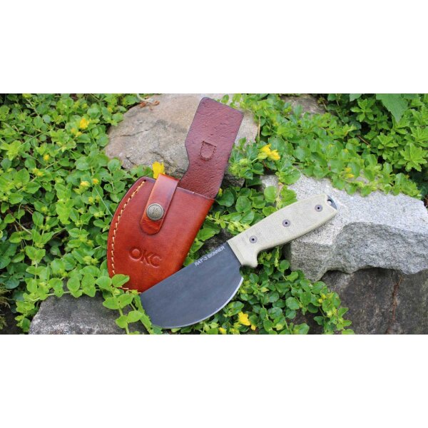 Ontario RAT 3 SKINNER Messer EDC Slicer Full Tang Canvas Micarta