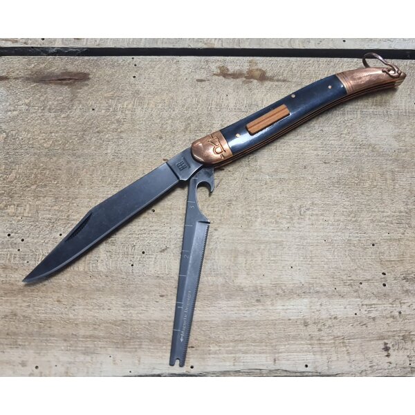 Rough Ryder Messer Black Bone Fishing Knife Angeltool verschiedene Funktionen
