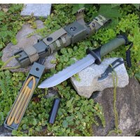 K25 Messer THUNDER II OLIVE Fahrtenmesser + Zubeh&ouml;r...