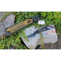 K25 Messer THUNDER II OLIVE Fahrtenmesser + Zubehör...