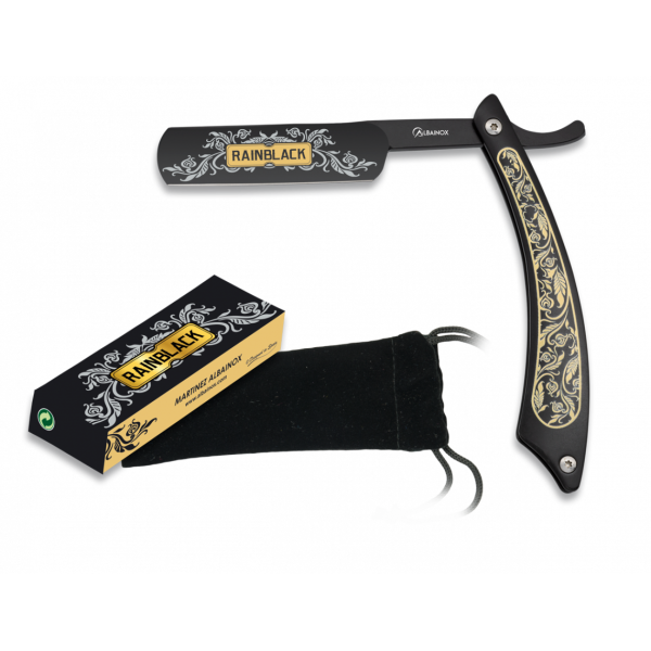 Albainox RAINBLACK Rasiermesser - kein Profirasierer - Razor Knife