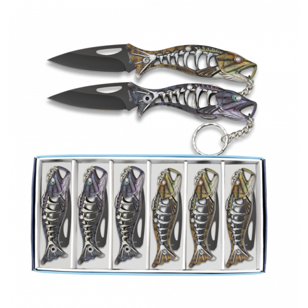 Albainox FISHBONE Mini Messer als Schlüsselanhänger