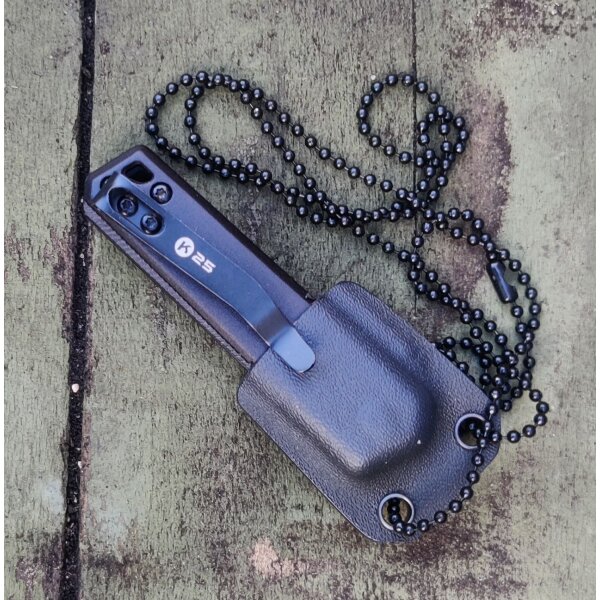 K25 PENDANT POCKET NECKER Flipper mit Kydexscheide Taschenmesser Messer