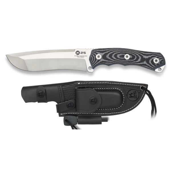 K25 Outdoormesser JACOB mit Multi-Scheide und Feuerstarter