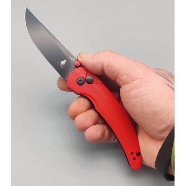 Kizer Messer CHILI PEPPER by Swaggs Button Lock mit 154CM Klinge