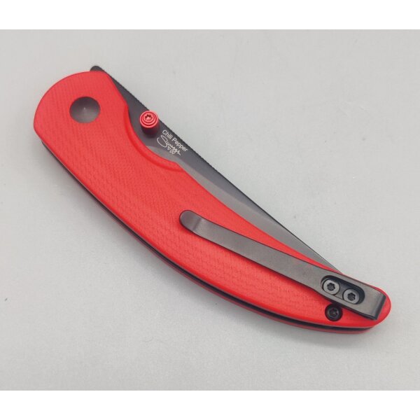 Kizer Messer CHILI PEPPER by Swaggs Button Lock mit 154CM Klinge