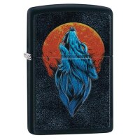 ZIPPO Wolf Schwarz Blau