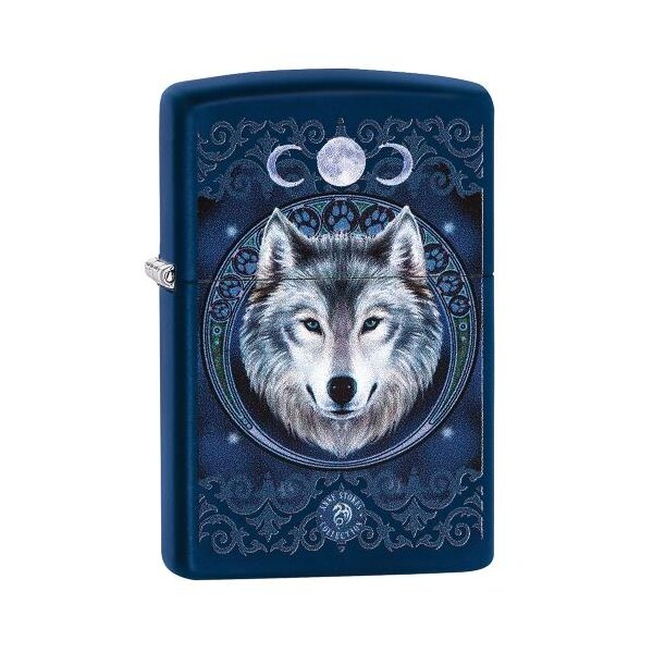 ZIPPO Navy Blue Wolf Anne Stokes Collection