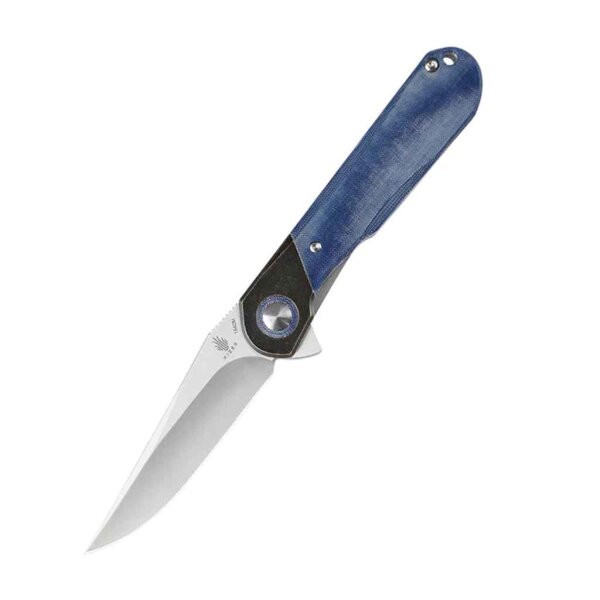 Kizer Messer COMET Flipper Blue mit 154CM Klinge, Messingbacken und Micarta