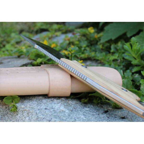 Real Steel FURRIER SKINNER Outdoormesser mit Olivenholz