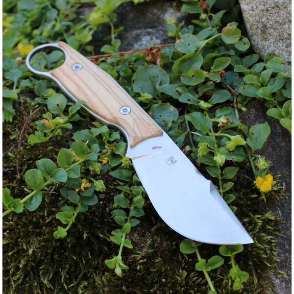 Real Steel FURRIER SKINNER Outdoormesser mit Olivenholz