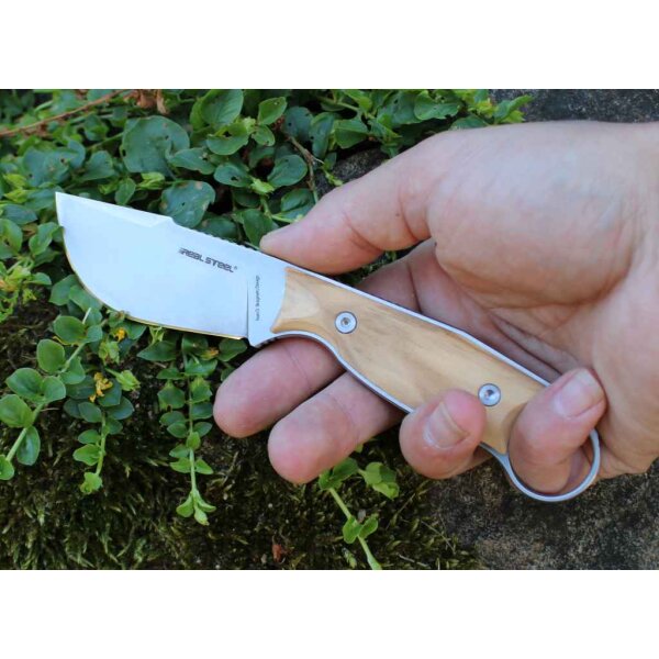 Real Steel FURRIER SKINNER Outdoormesser mit Olivenholz