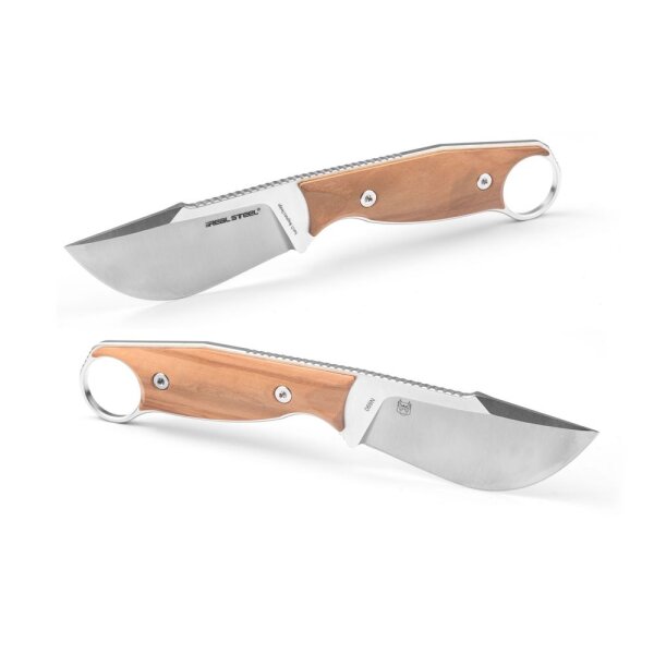 Real Steel FURRIER SKINNER Outdoormesser mit Olivenholz