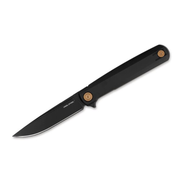 Real Steel G-FRAME Folder mit N690 Klinge und Titangriff Black & Gold