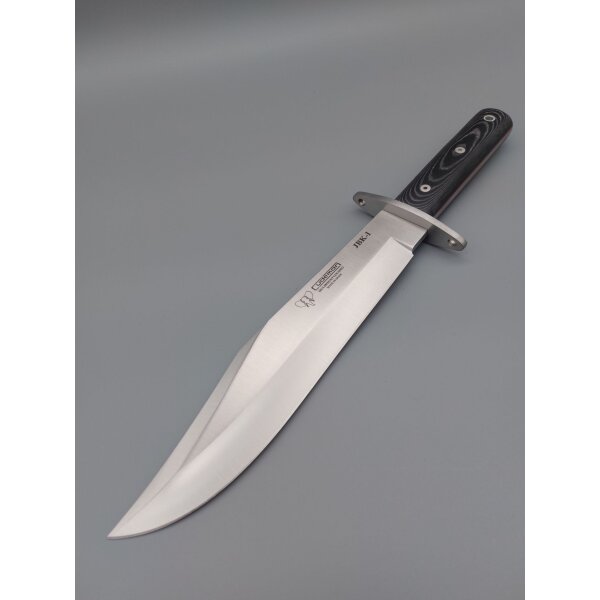 Cudeman Bowie 25 MoVa Micarta Schwarz inkl. Lederscheide