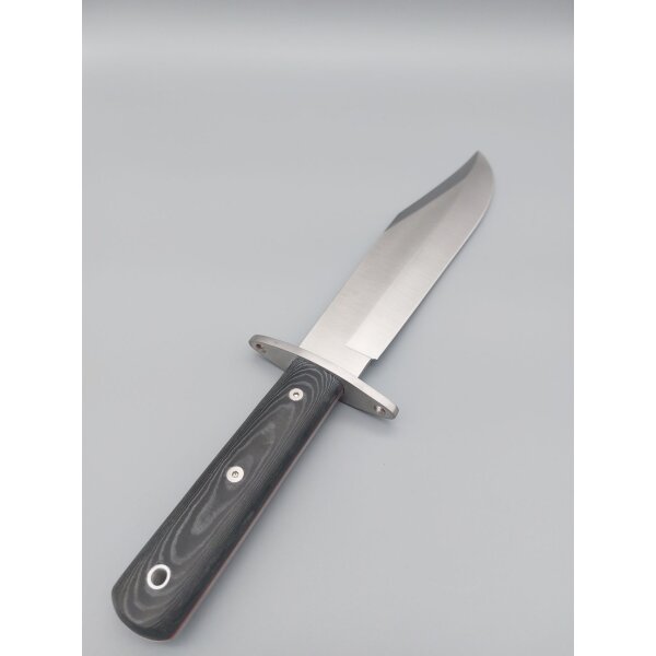 Cudeman Bowie 25 MoVa Micarta Schwarz inkl. Lederscheide