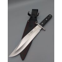 Cudeman Bowie 25 MoVa Micarta Schwarz inkl. Lederscheide