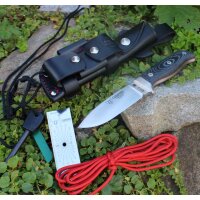 Cudeman MT-5 N695 Micarta Schwarz inkl. Feuerstarter...