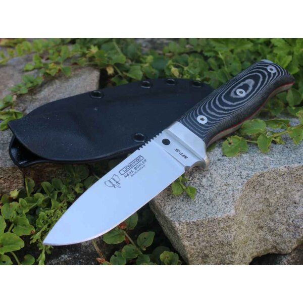 Cudeman MT-5 N695 Micarta Schwarz inkl. Feuerstarter Kydexscheide
