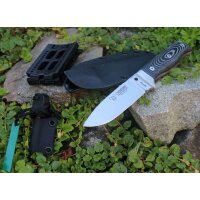 Cudeman MT-5 N695 Micarta Schwarz inkl. Feuerstarter...