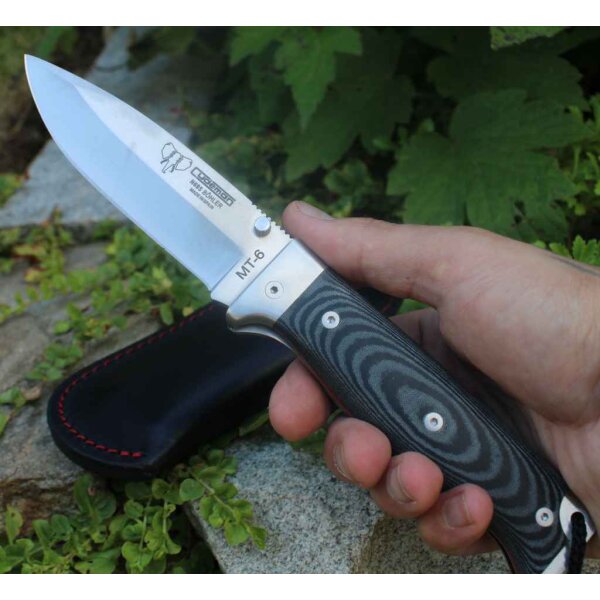 Cudeman MT-6 N695 Micarta Schwarz inkl. Paracord Lederscheide