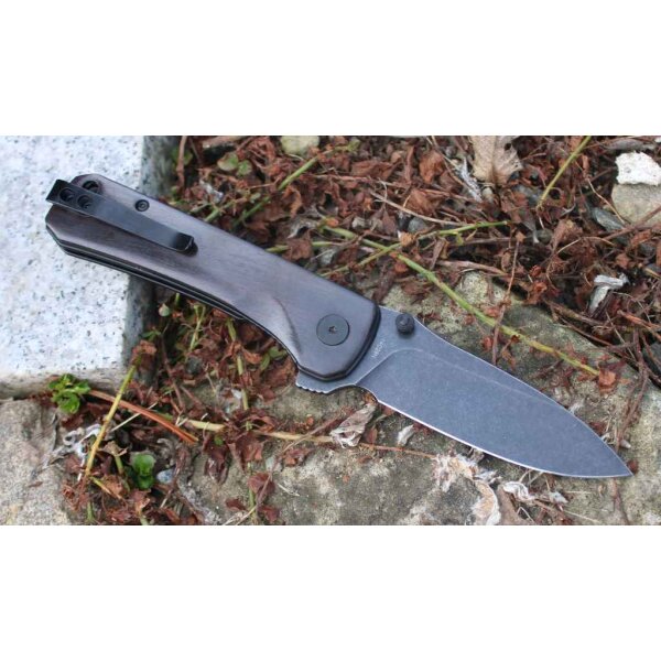 QSP Knife HAWK QS131-P2 Messer 14C28N Stahl Ebenholz Griff Folder