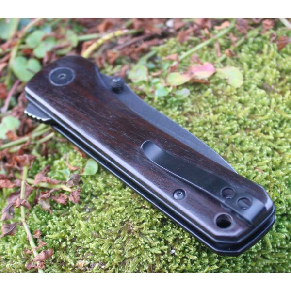 QSP Knife HAWK QS131-P2 Messer 14C28N Stahl Ebenholz Griff Folder