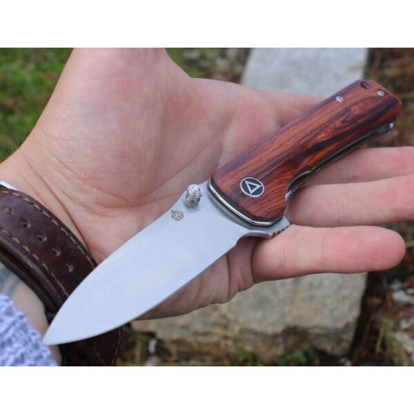 QSP Knife HAWK QS131-O1 Messer 14C28N Stahl Mkurutiholz Griff Folder