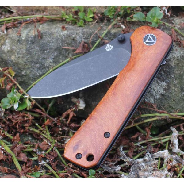 QSP Knife HAWK QS131-O2 Messer 14C28N Stahl Mkurutiholz Griff Folder
