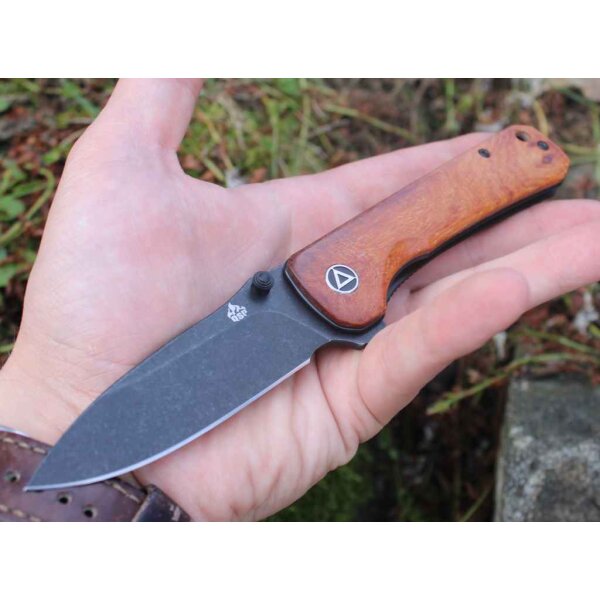 QSP Knife HAWK QS131-O2 Messer 14C28N Stahl Mkurutiholz Griff Folder