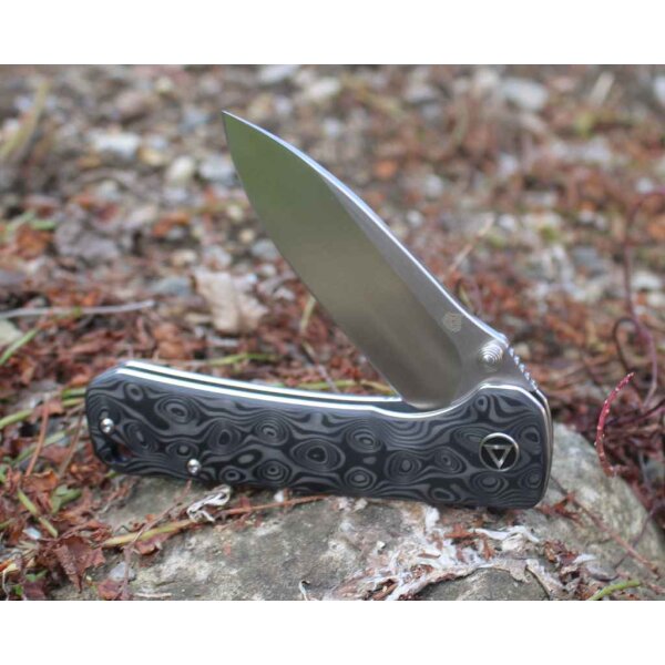 QSP Knife HAWK QS131-C Messer Taschenmesser S35VN Stahl marmorierte Kohlefaser
