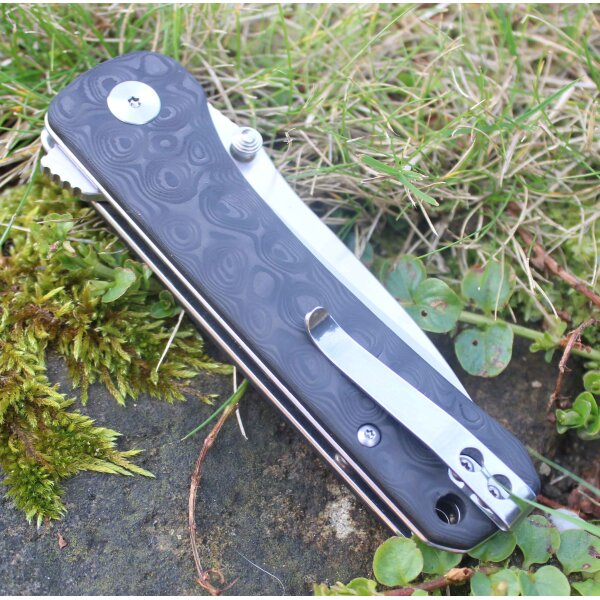 QSP Knife HAWK QS131-C Messer Taschenmesser S35VN Stahl marmorierte Kohlefaser