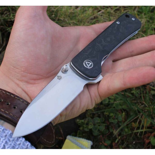 QSP Knife HAWK QS131-C Messer Taschenmesser S35VN Stahl marmorierte Kohlefaser