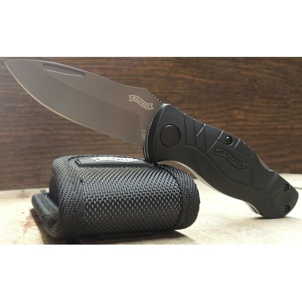 Walther Messer TFK II 2 TRADITIONAL FOLDING KNIFE Taschenmesser 440C Stahl Etui