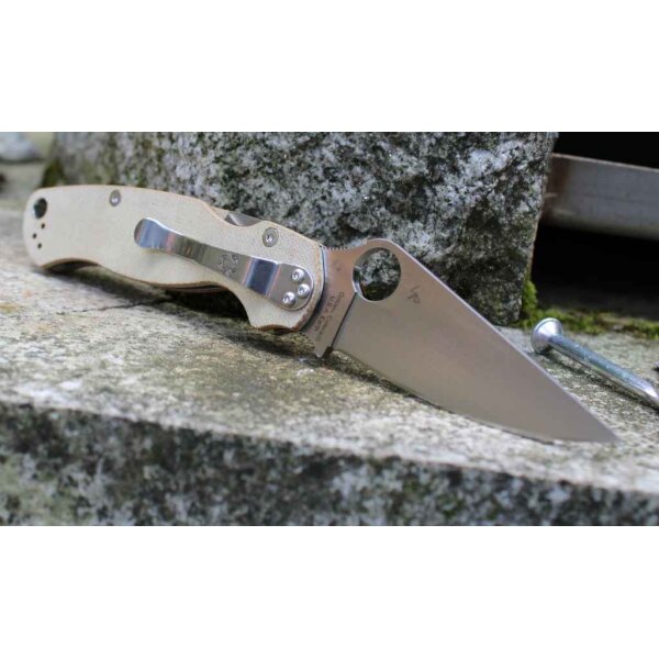 Spyderco Para Military 2 Micarta CPM-CruWear Micarta Braun Taschenmesser 01SP1137