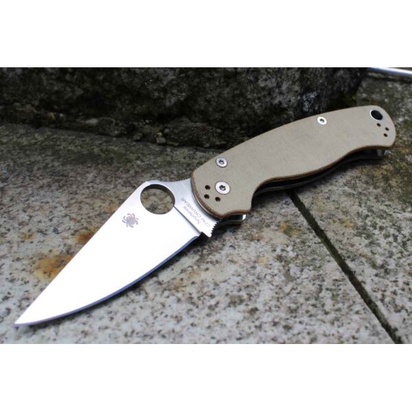 Spyderco Para Military 2 Micarta CPM-CruWear Micarta Braun Taschenmesser 01SP1137