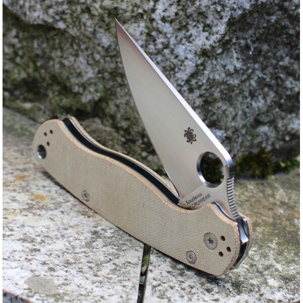 Spyderco Para Military 2 Micarta CPM-CruWear Micarta Braun Taschenmesser 01SP1137