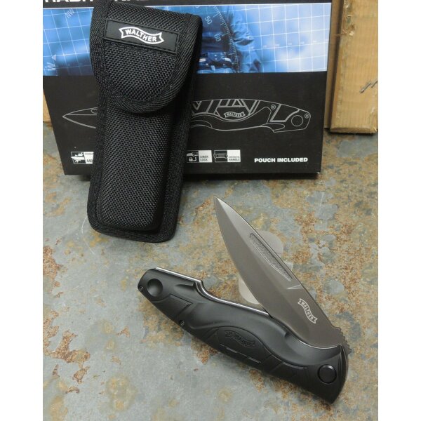 Walther Messer TFK Traditional Folding Knife Taschenmesser 440C Stahl + Etui